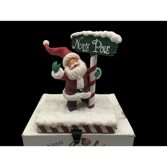 Annalee Mantel Collection Vintage Santa Stocking Holder in Original Box - Picture 7 of 14
